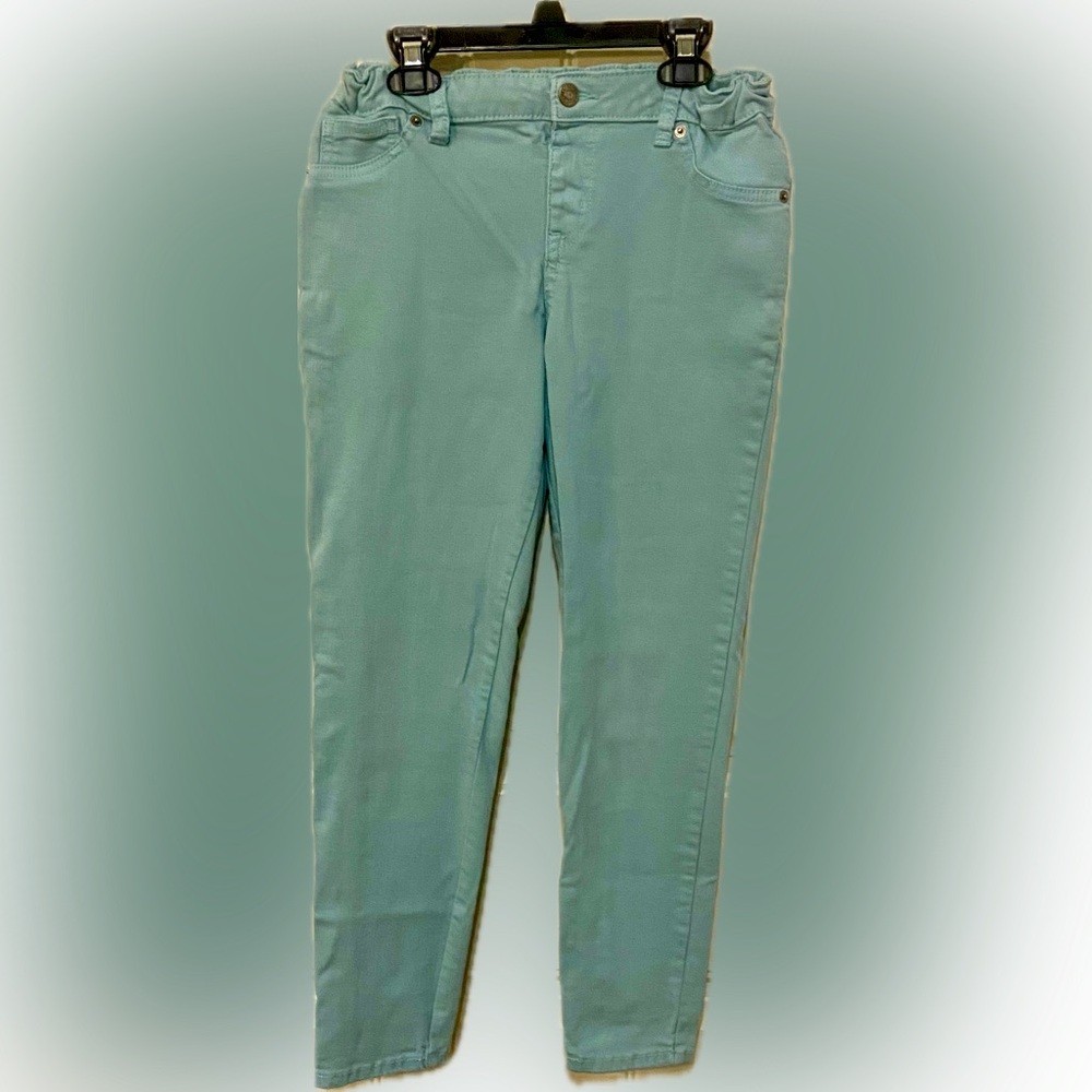 Cat & Jack Sage Green GIRLS Size 16 Pants with Adjustable waist.
